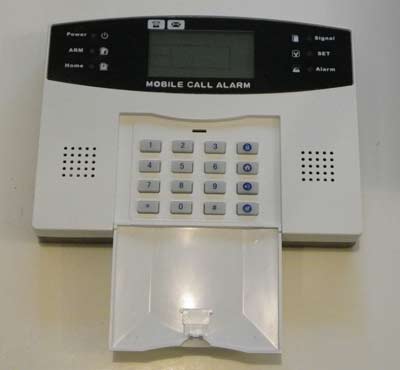 Burglary alarm panel - close up picture of keypad