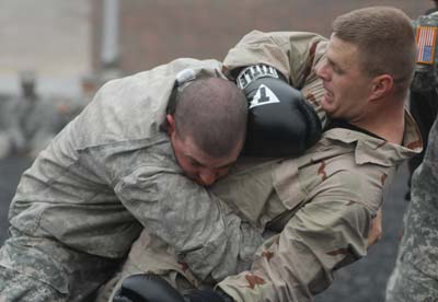 WW2 Combatives - two guys training