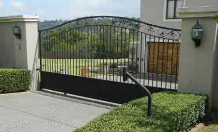 A Strong black entrance gate