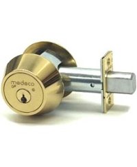 home security door lock - Deadbolt style lock removed from door