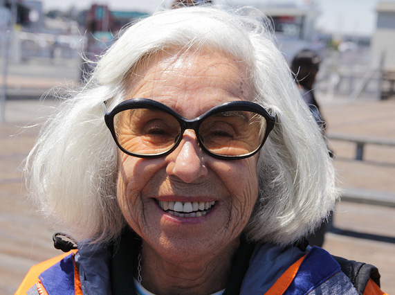 Self defense basics - grinning grandma with funky glasses